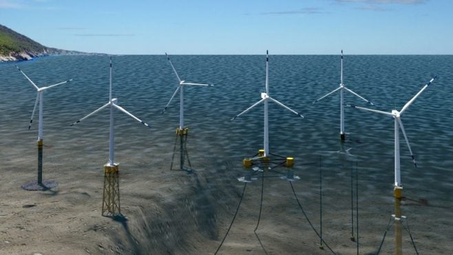 Fixed-bottom and floating offshore wind turbines