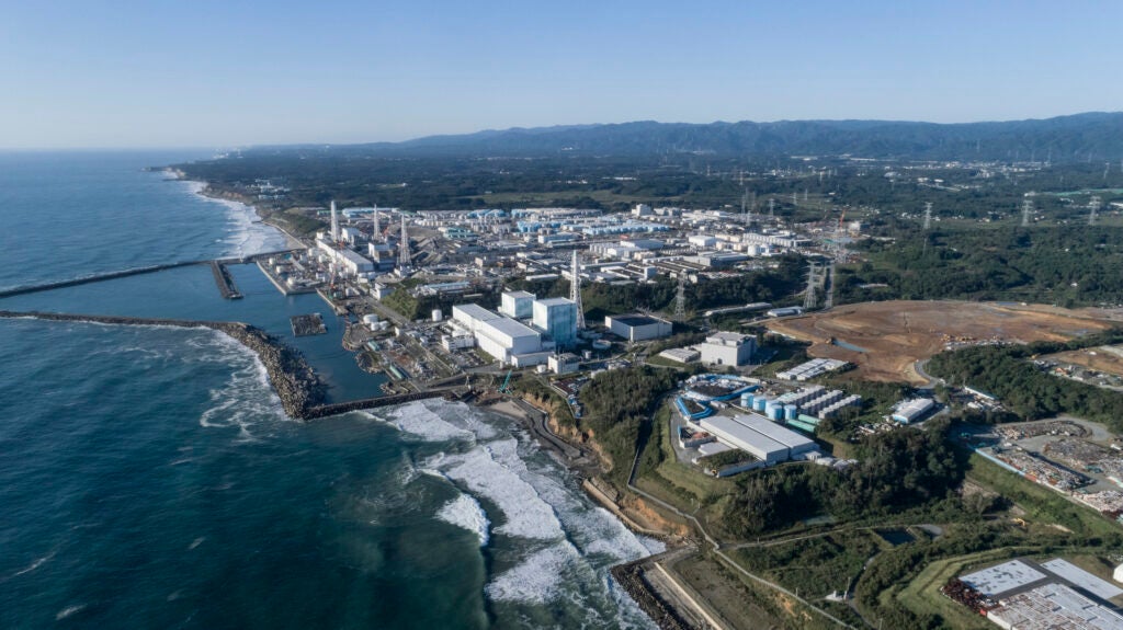 Aerial view of the Fukushima Daiichi nuclear power plant in Japan