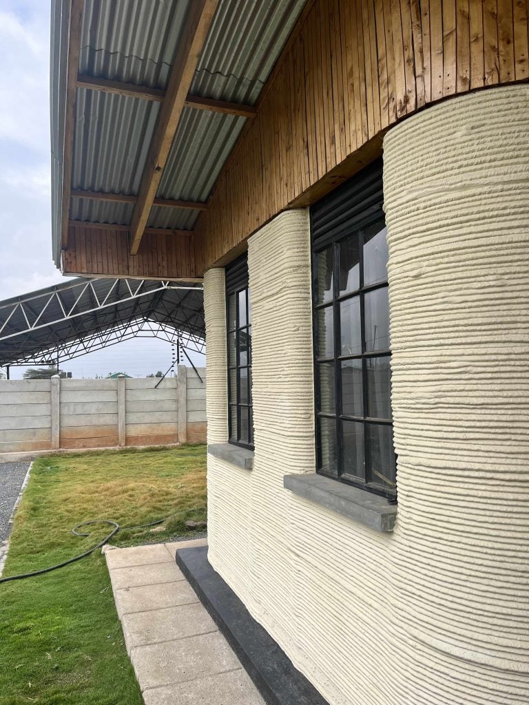 Africa’s first ever 3D-printed house, built by a company called 14Trees in 2021 (photo by Nick Ferris). 